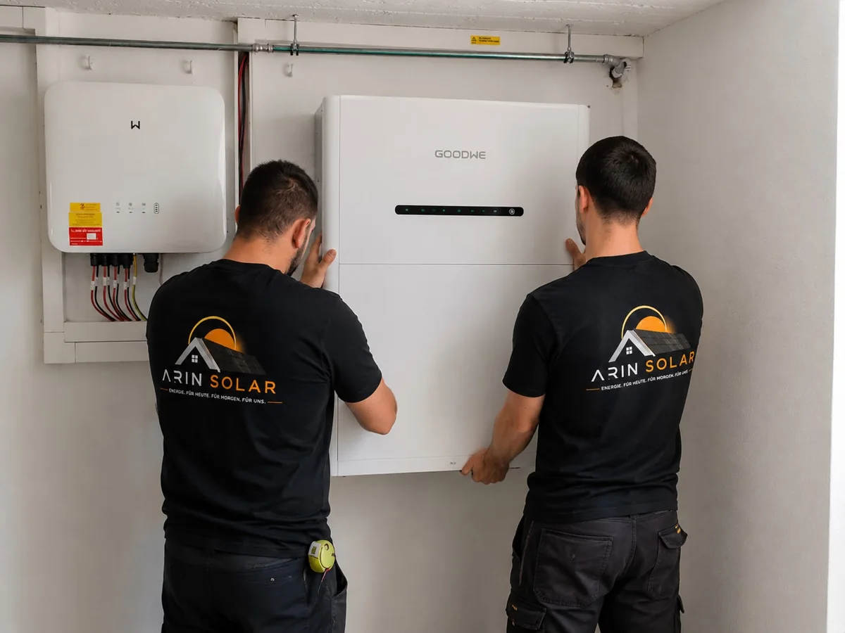 ARIN Solar Team bei der Installation eines Energiesystems